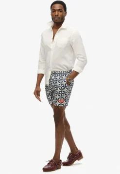 Superdry TILE PRINT 16 SWIM SHORT Navy tala tile Hot