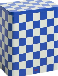 Tin Container-Large-Blue and off-wh>Hay Best