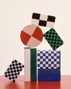 Hay Tin Container-Round-Red and soft pi