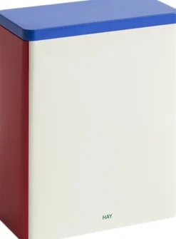 Tin Container-X-Large-Off-white, bl>Hay Clearance