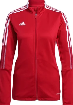 adidas Tiro 21 Full Zip Sweatshirt R&oslash;d Best
