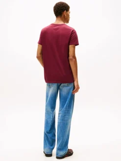 Tommy Hilfiger TJM XSLIM JERSEY TEE EXT Red wine Sale