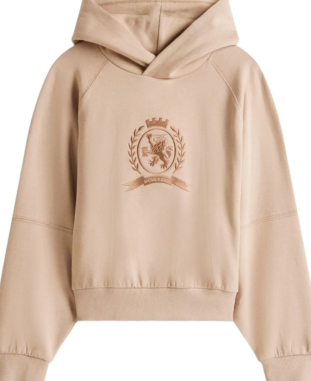 Tommy Hilfiger TONAL CREST HOODIE Malted milk