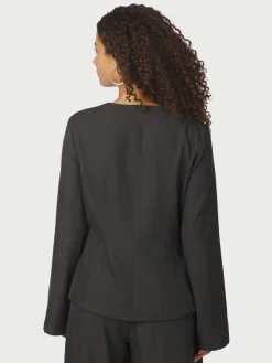 Neo Noir Toots Structure Blouse Dark grey Discount