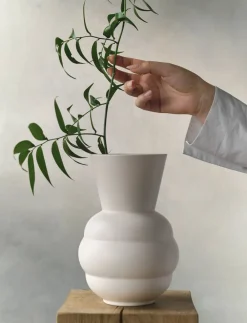 Knabstrup Keramik Tortus Archie vase No1 white