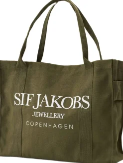 Dame Sif Jakobs Jewellery TOTE BAG KHAKI GREEN