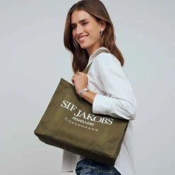 Dame Sif Jakobs Jewellery TOTE BAG KHAKI GREEN