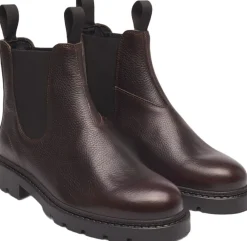 Les Deux Trais Grain Leather Chelsea Boot Brown Clearance