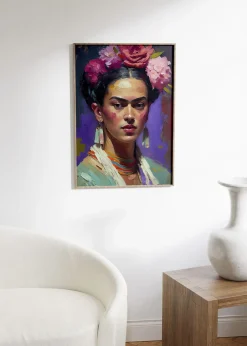 Poster & Frame Treechild - Portrait Of Frida Flerfarvet New