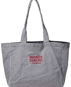 Magasin du Nord Collection Trille Tote Bag 16G Blue and white stripe Best