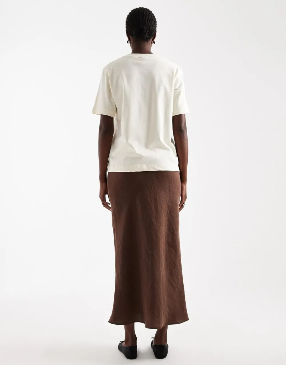 Topshop TSISA BIAS MIDI SKIRT WVN Chocolate brown Discount