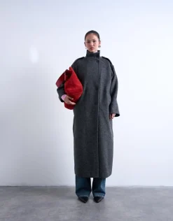 Topshop TSJOLIE COAT Concrete grey Best