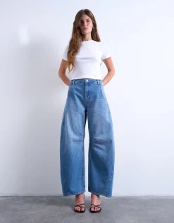 TSNANNA OVERSIZED BARREL DNM JEANS><noscript><img width=