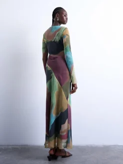 Topshop TSSOFIE LS DRESS Chocolate brown Hot