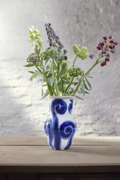 Kähler Tulle Vase H22. 5 cm blå Best