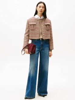 Tommy Hilfiger TWEED LADY JACKET Red/ grey check Hot