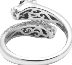 Twisted Sterling Panther Ring><noscript><img width=