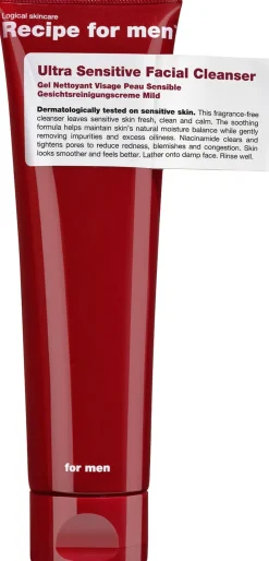 Recipe For Men Ultra Sensitive Facial Cleanser 100 ml. Best