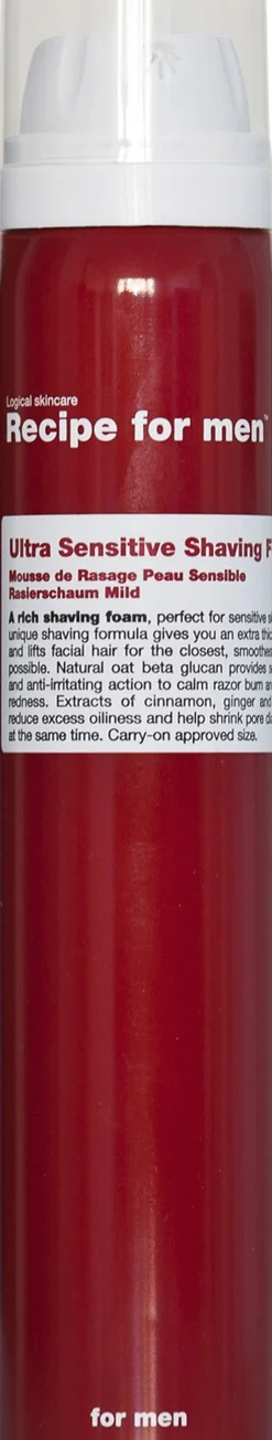 Ultra Sensitive Shaving Foam 100 ml.>Recipe For Men Clearance