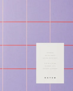 UMA Flat Lay Notebook - Medium, Lavender check>Notem Outlet
