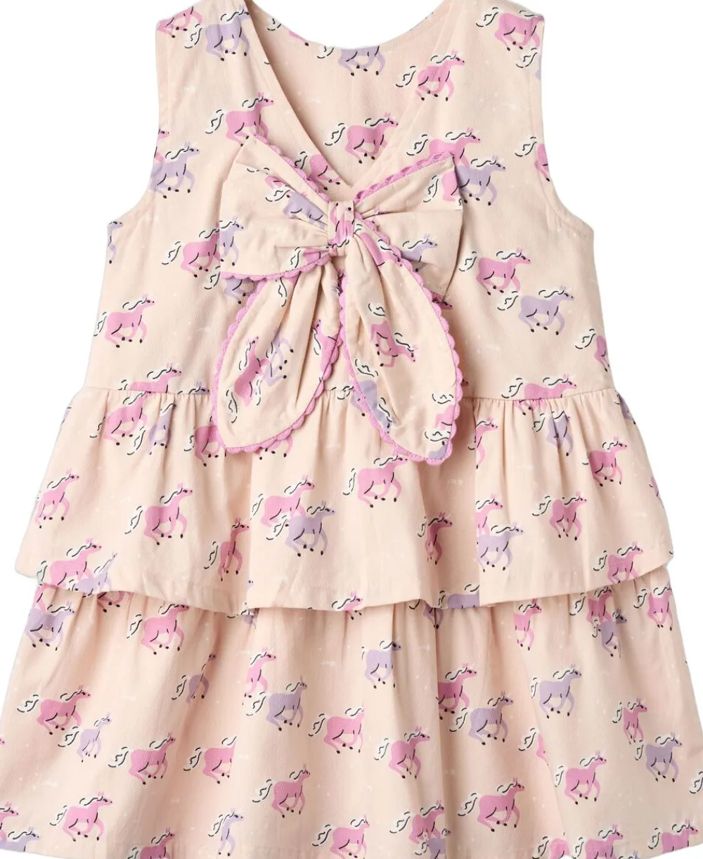 Copenhagen Colors DRESS W. RUFFLE & BOW Unicorn Online
