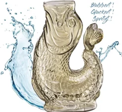 Vandkaraffel fisk, beige, glas, NEMO>CILIO Online