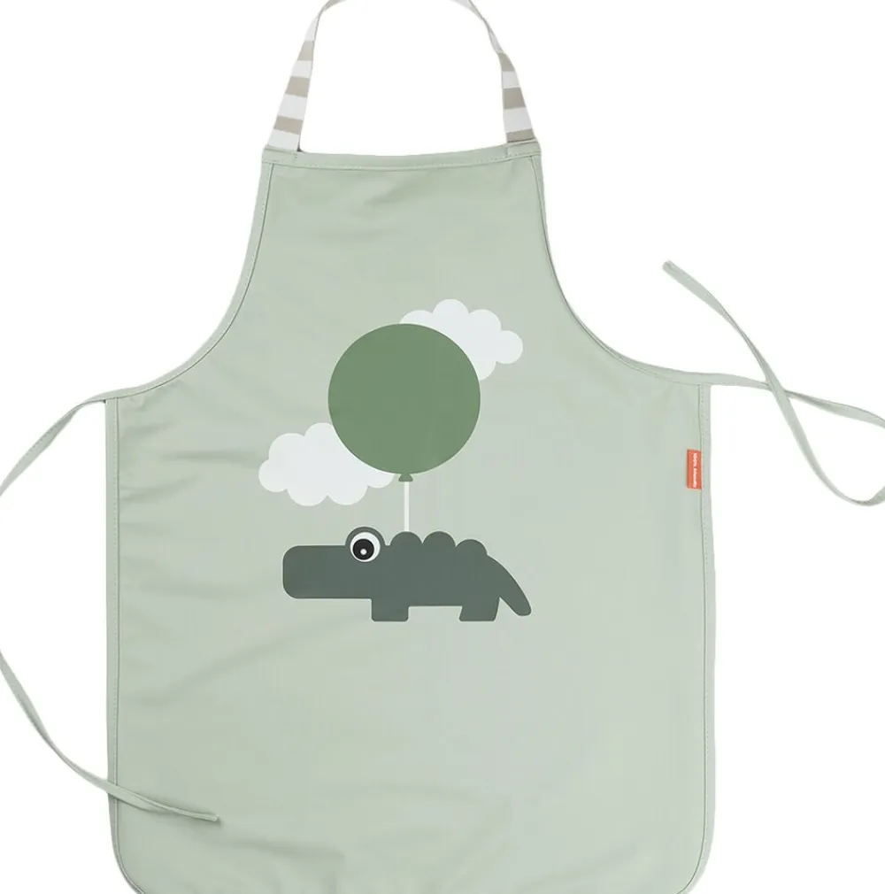 Børn Done by Deer Vandtæt børneforklæde Happy clouds Grøn