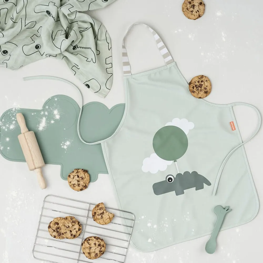 Done by Deer Vandtæt børneforklæde Happy clouds Pudder Outlet