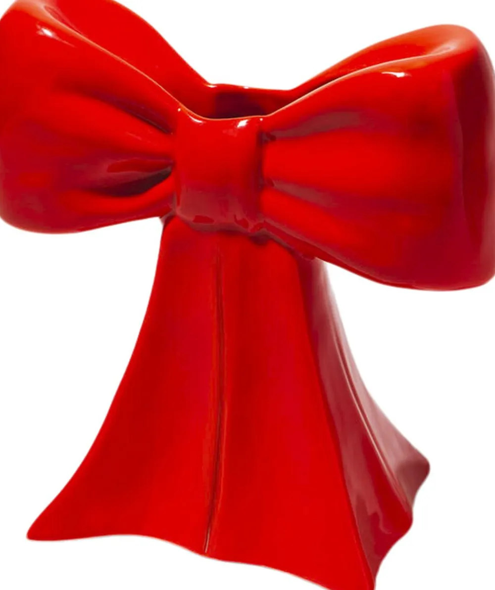 Doiy Vase - Bow - Red