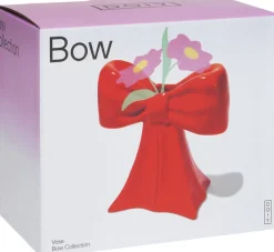 Doiy Vase - Bow - Red