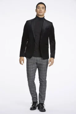 Lindbergh Velvet blazer Sort Hot