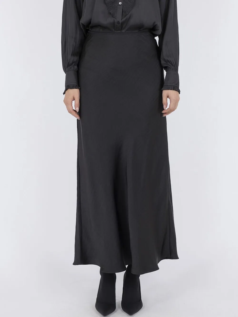 Vicky Heavy Sateen Skirt>Neo Noir Clearance