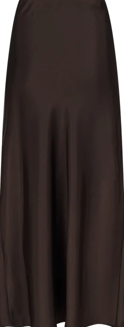 Neo Noir Vicky Heavy Sateen Skirt Dark brown Sale