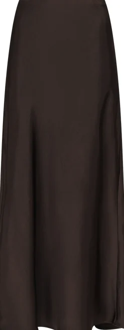 Neo Noir Vicky Heavy Sateen Skirt Dark brown Sale