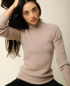 Cartel Copenhagen Vilda turtleneck cashmere blend sweater - Hazel Camel Online