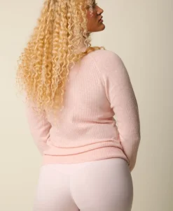 Vilda turtleneck cashmere blend sweater - Blush><noscript><img width=