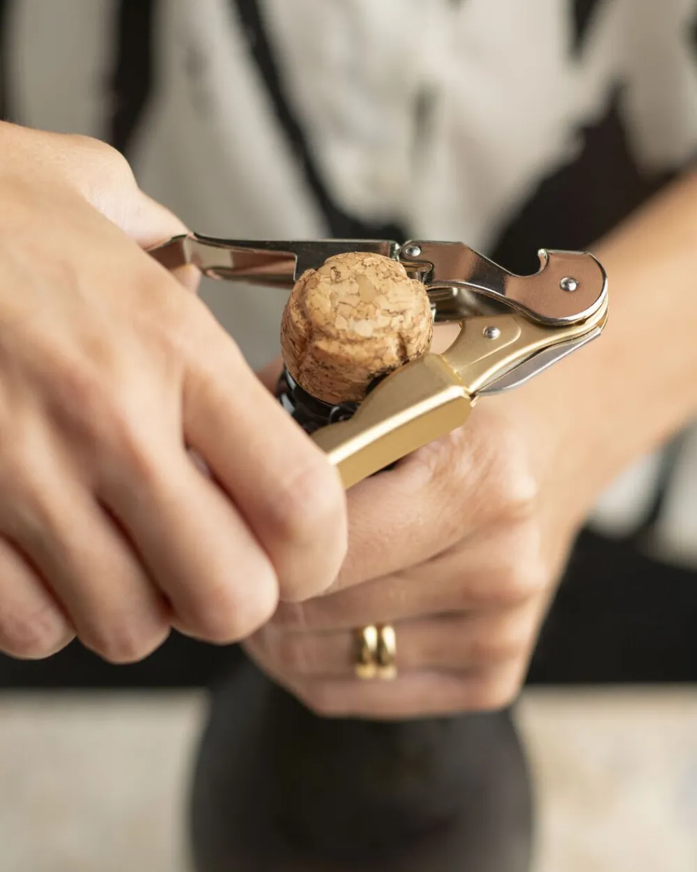 Vinåbner Pulltaps Basic 2F champagne guld>PULLTEX Online