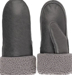 Lovelies VINSON - MITTENS - DOUBLE FACED SHEARLING Dark grey