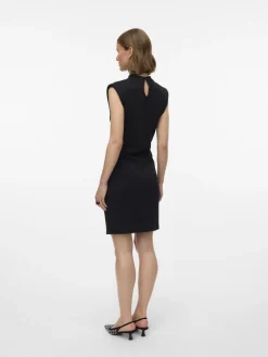 Vero Moda VMNELLI SL HIGH NECK SHORT DRESS JR Black Hot