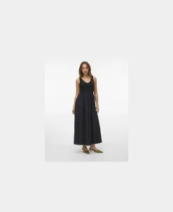 Vero Moda VMVALLY SL LONG BOW DRESS JRS NOOS Black Online