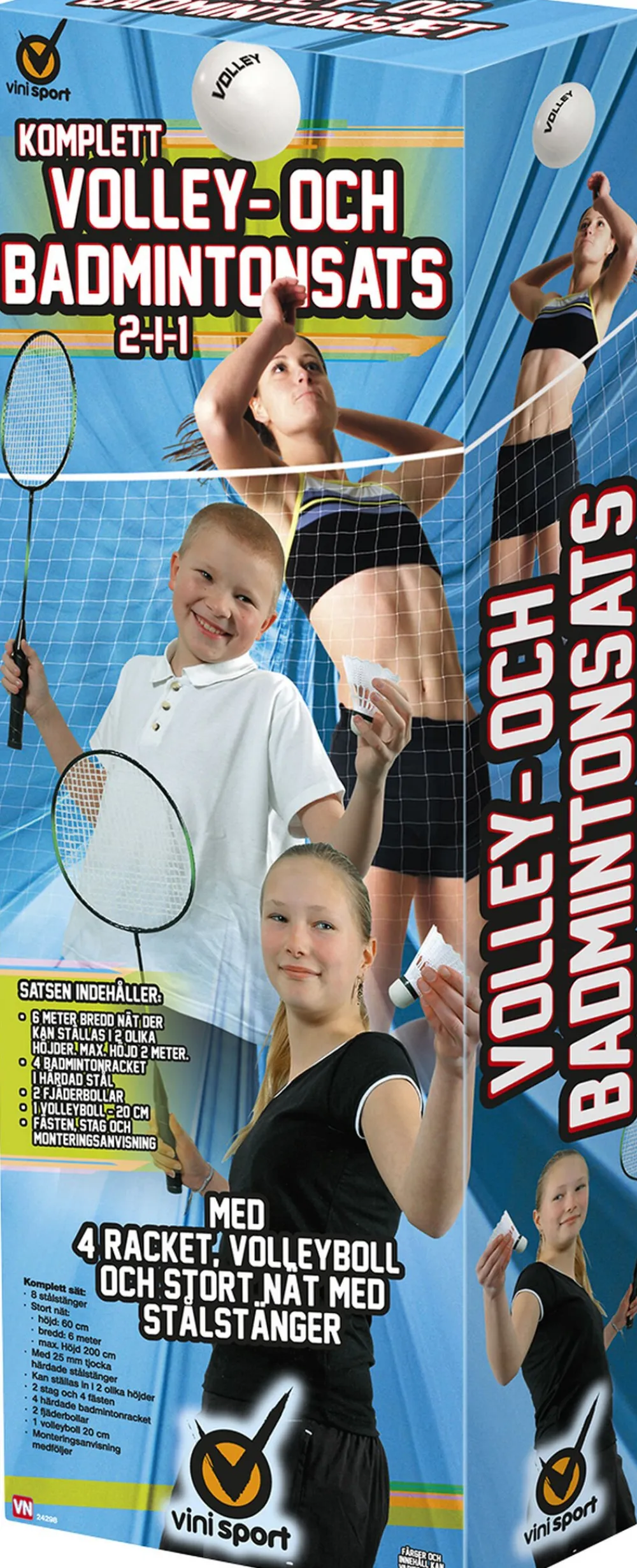 VINI SPORT VOLLEY-4xBADMINTON KOMPLT Clearance