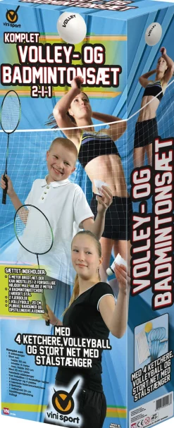 VINI SPORT VOLLEY-4xBADMINTON KOMPLT Clearance