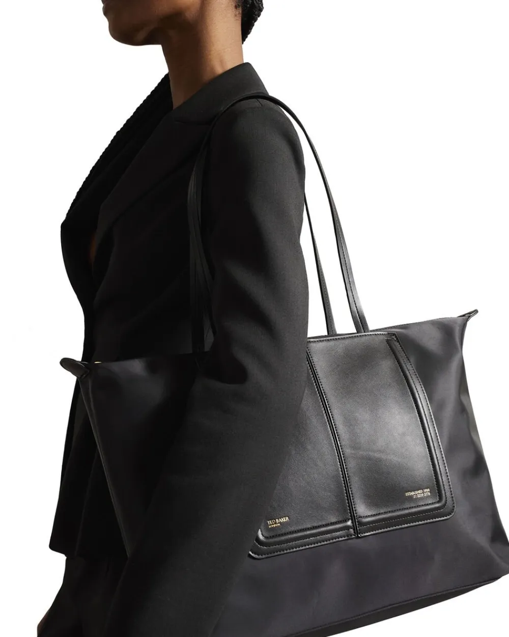 Ted Baker VOYAAGE Zip top Tote Bag Black Clearance