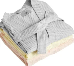 Dame Hay Waffle Bathrobe-Grey