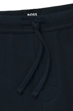 BOSS Waffle Pants Blå Discount