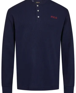Waffle-Knit Henley Sleep Shirt>Polo Ralph Lauren