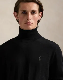 Polo Ralph Lauren Washable Wool Turtleneck Sweater Sort Discount