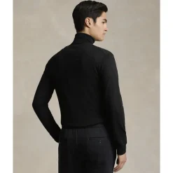 Polo Ralph Lauren Washable Wool Turtleneck Sweater Sort Discount