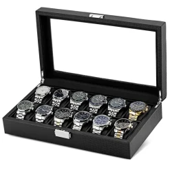 Watch Box 12 Watches Black Imitated>Ditur Sale