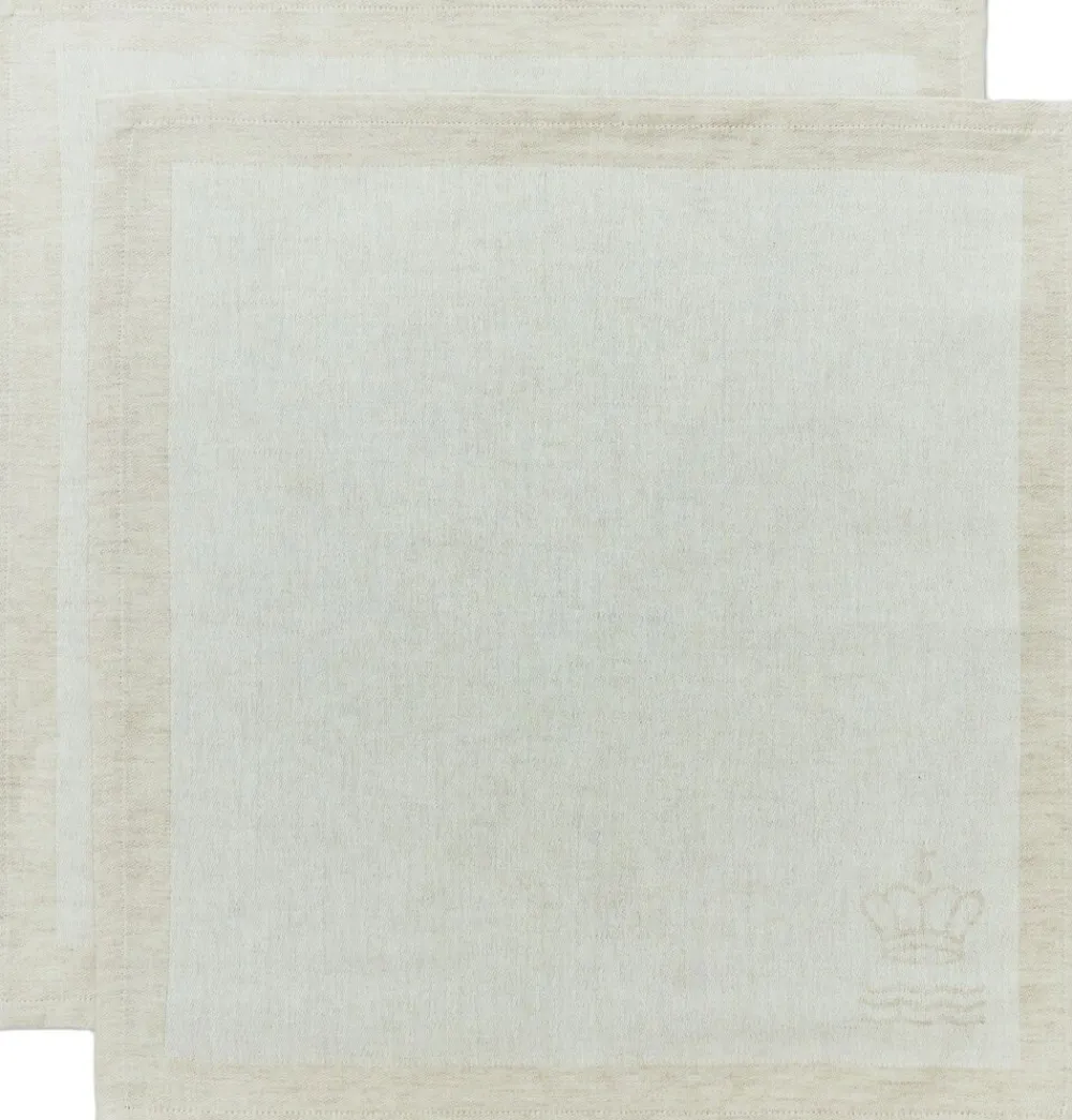 Royal Copenhagen Waves serviet, hvid 44X44 2stk